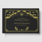 上品な金ゴールドタロット結婚カードズゲストブック ゲストブック (正面)