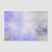 上品な金ゴールドダマスクの紫色の水色のデコページ 薄葉紙 (正面)