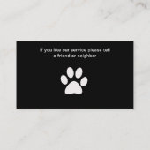 上品な金ゴールドトーンプードルペットトリマー 名刺 (裏面)