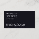 上品な金ゴールドトーンモダン名刺 名刺 (裏面)