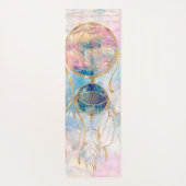 上品な金ゴールドドリームキャッチャーレインボークラウドスカイデザイン ヨガマット (裏面)