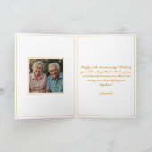 上品な金ゴールドバラ結婚50周年 カード (内部)