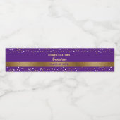 上品な金ゴールドパープルパーソナライズされた大学院 ペットボトルラベル (シングルラベル)