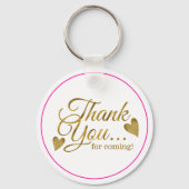 上品な金ゴールドピンク100誕生日お願い キーホルダー (裏面)