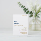 上品な金ゴールドブルー 名刺 (スタンド正面)