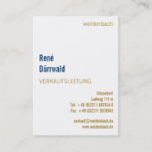 上品な金ゴールドブルー 名刺 (正面)