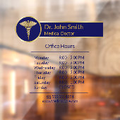 上品な金ゴールドメディカルカドゥセウス青い開館時間 ウィンドウサイン (シート2)