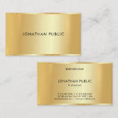 上品な金ゴールドルックモダンミニマリストテンプレートトレンディー 名刺 (正面/裏面)