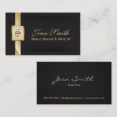 上品な金ゴールド及び黒い移動式美しいの名刺 名刺 (正面/裏面)