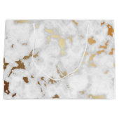 上品な金ゴールド大理石 ラージペーパーバッグ (正面)