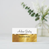 上品な金ゴールド実在エステート名刺 名刺 (スタンド正面)