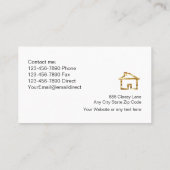 上品な金ゴールド実在エステート名刺 名刺 (裏面)