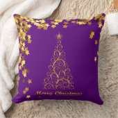 上品な金ゴールド抽象芸術クリスマスツリー装飾用クッション クッション (ブランケット)