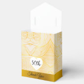 上品な金ゴールド抽象芸術50周年結婚かわいい フェイバーボックス (オープン)