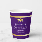 上品な金ゴールド枠ミニマリスト卒業パーティー 紙コップ (正面)