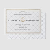 上品な金ゴールド法卒業式のVellum発表 ベラム紙招待状 (オフセット (招待状))