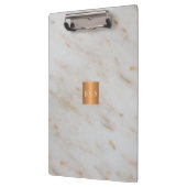 上品な金ゴールド鋼の銅金属グレー大理石 クリップボード (左)