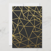 上品な金ゴールド&ブラックリハーサルディナー 招待状 (裏面)