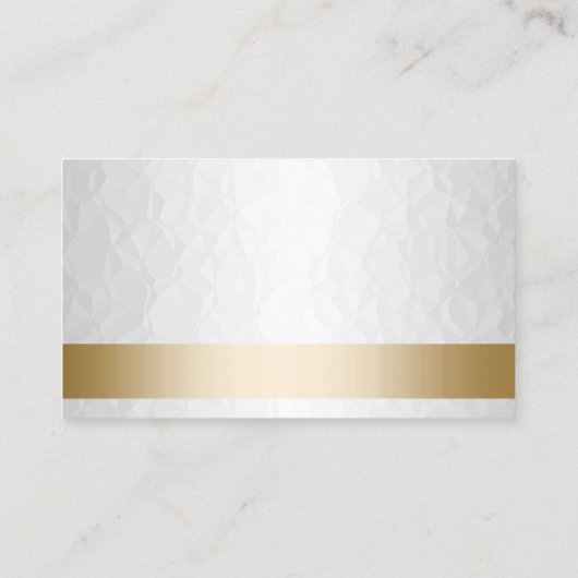 上品な金ゴールド&ホワイトメイクアップアーティスト 名刺 (裏面)