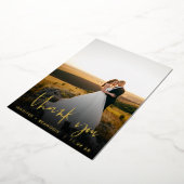 上品な金箔ありがとう |の結婚写真 箔シーズンカード (回転した状態)