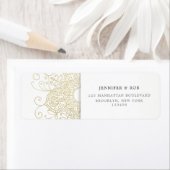 上品な金箔ルックマンダラミニマリスト ラベル (インサイチュ)