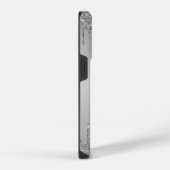 上品な銀モノグラムのドリップグリッター iPhoneケース (右側面)