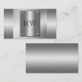 上品な銀製の金属の不朽の名刺 名刺 (正面/裏面)