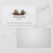 上品な開けられた本の司書の名刺 名刺 (正面/裏面)