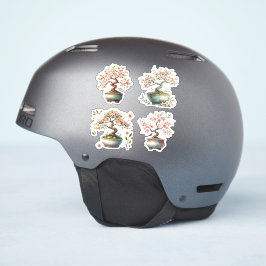 上品な陶器の鉢の盆栽 シール
