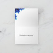 上品な電気青は感謝していしています サンキューカード (内部)