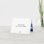 上品な電気青は感謝していしています サンキューカード (裏面)