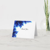 上品な電気青は感謝していしています サンキューカード (正面)