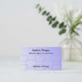 上品な青いリンク 名刺 (スタンド正面)