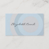 上品な青い円 名刺 (正面)