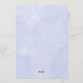 上品な青い花のウェディング招待状 招待状 (裏面)