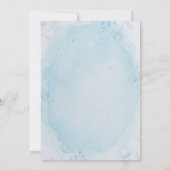 上品な青の花の結婚式招待状 招待状 (裏面)