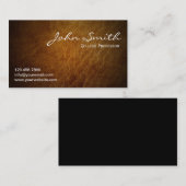 上品な革大学教授名刺 名刺 (正面/裏面)