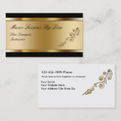 上品な音楽のレッスンの名刺 名刺 (正面/裏面)