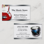 上品な音楽店の名刺 名刺 (正面/裏面)