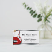 上品な音楽店の名刺 名刺 (スタンド正面)