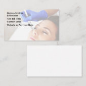 上品な顔のエステティシャン名刺 名刺 (正面/裏面)