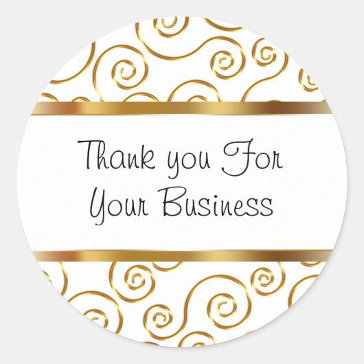 上品な顧客ありがとうシール ラウンドシール (正面)