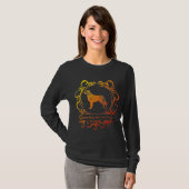 上品な風化させたより素晴らしいスイス山犬 Tシャツ (正面フル)