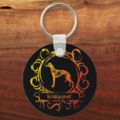 上品な風化されたウィペット キーホルダー (正面)