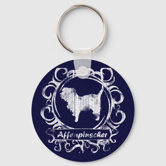 上品な風化アフェンピンシェ キーホルダー (正面)