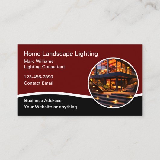 上品な風景照明名刺 名刺 (正面)