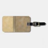 上品な高級レザーパーソナライズされたルックNo.1 ラゲッジタグ (正面横)