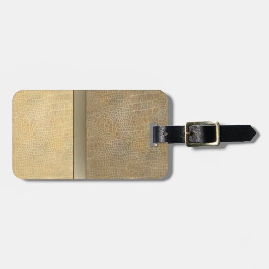 上品な高級レザーパーソナライズされたルックNo.1 ラゲッジタグ (正面横)