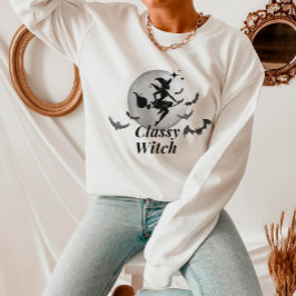 上品な魔女とムーンハロウィーン スウェットシャツ