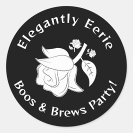 上品な魔女エレガントなハロウィーンステッカー ラウンドシール